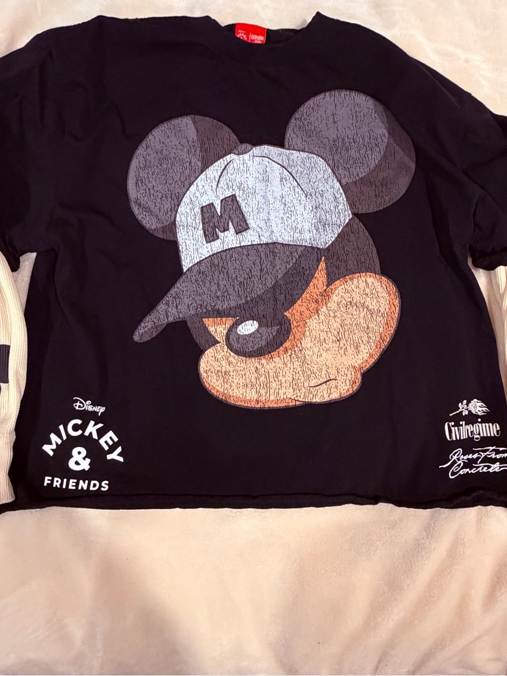 Covilregime x Disney collab -Disney Black  long sleeve  with Mickey Graphic